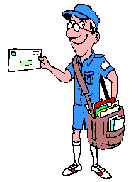 Postman delivering mail